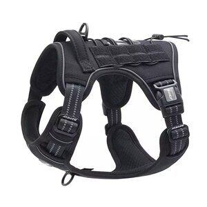 AUROTH Pets Tactical Harness Better No Pull Dog Harness Polyester Medium B-1A
